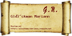 Glückman Mariann névjegykártya